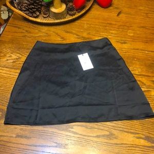 NWT WEWOREWHAT  mini satin charmeuse mini slip skirt